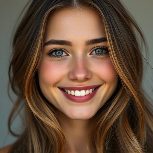 Portrait de Sophie Leclerc, une femme avec des cheveux longs et un sourire doux.